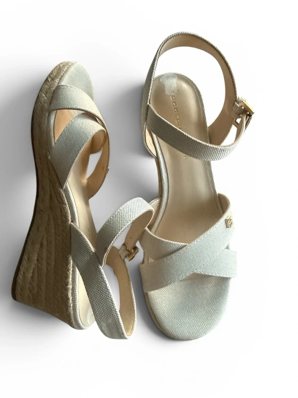 Tommy Hilfiger Women's White Espadrille Wedge Sandal New Size 9
